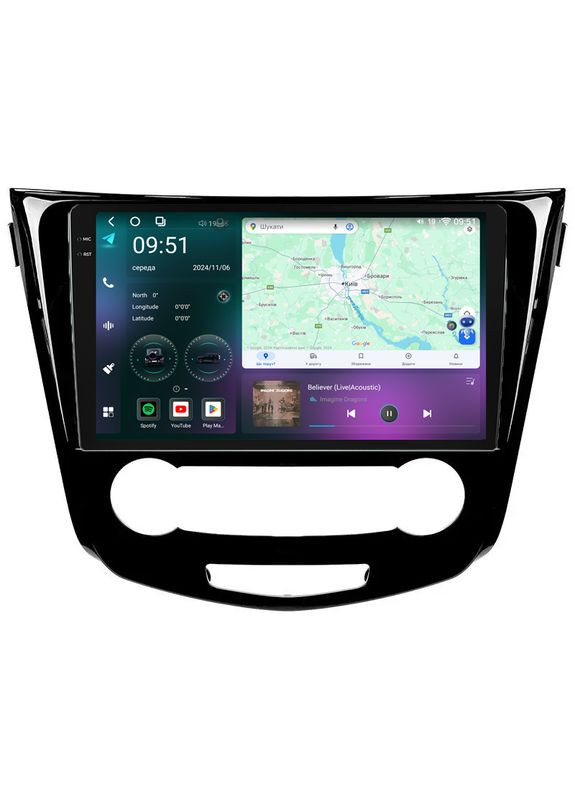 Штатна магнітола Mekede M7 Plus (2013-2017) CarPlay QleD Nissan Qashqai (360960509)