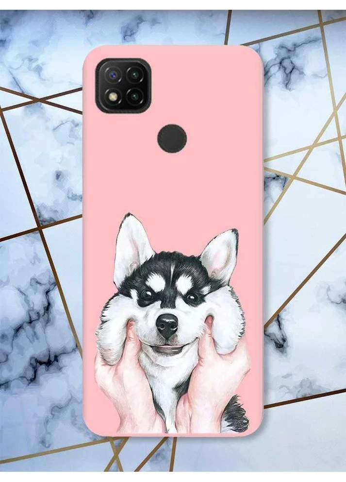 Матовий рожевий чохол на Xiaomi Redmi 9C / 10A Мордочка принт 121 Creative (359485174)