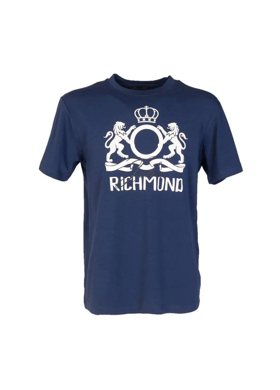 Синяя футболка с коротким рукавом John Richmond