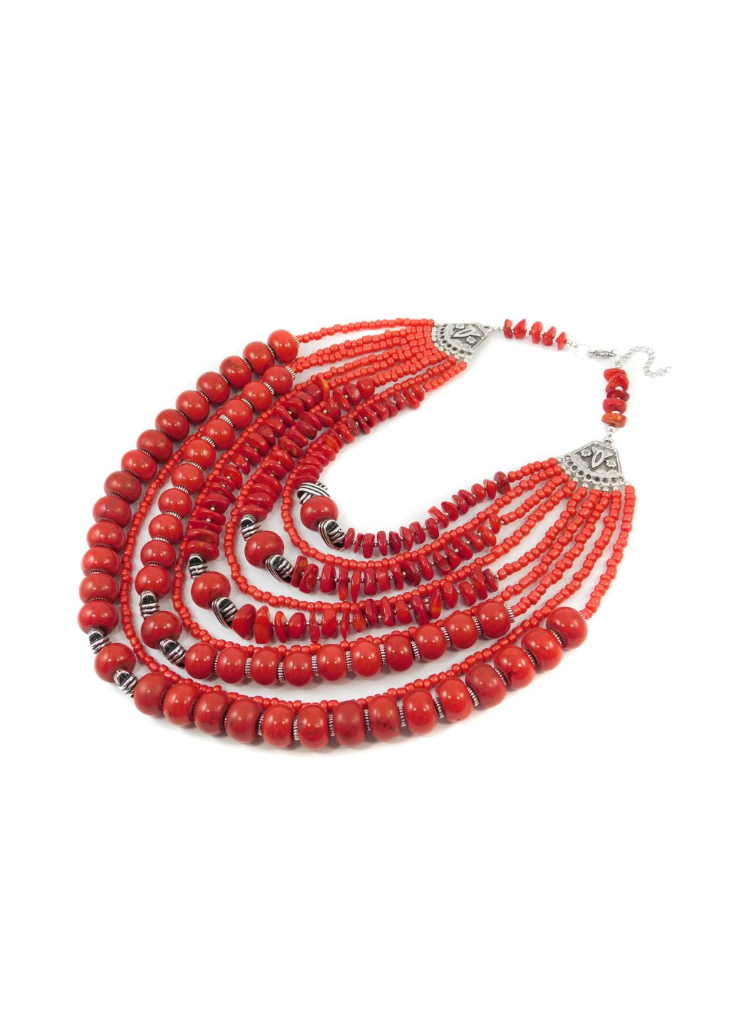 Эксклюзивное ожерелье "Девьятирядне" Коралл (Коллекция "Этника") Fursa fashion (322314658)