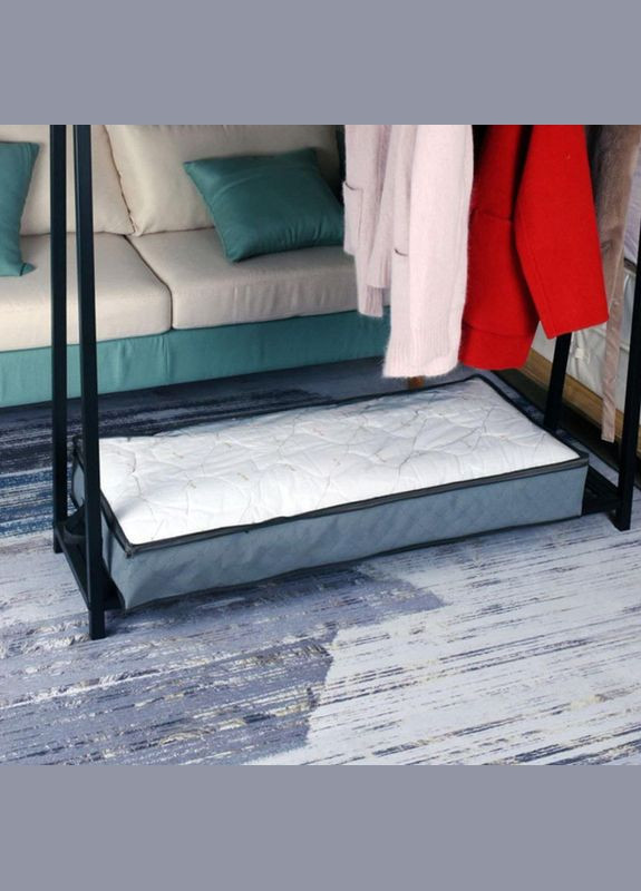 Органайзер для вещей 103х45х15 см органайзер для постельного белья кофр для одеял и подушек Серый No Brand (322317614)