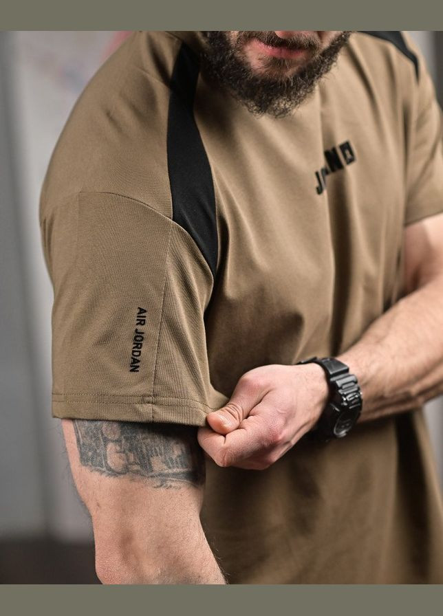 Коричневая футболка jordan dry-fit brown 4 No Brand