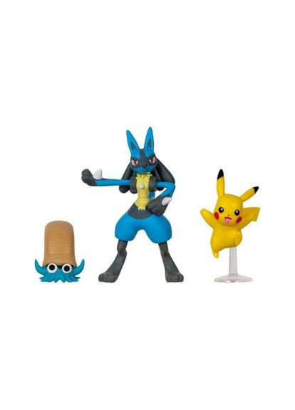 Набор фигурок Pokemon Оманайт Пикачу Лукарио для детей игрушки 3 фигурки 4-8 см ProDobro (367100332)