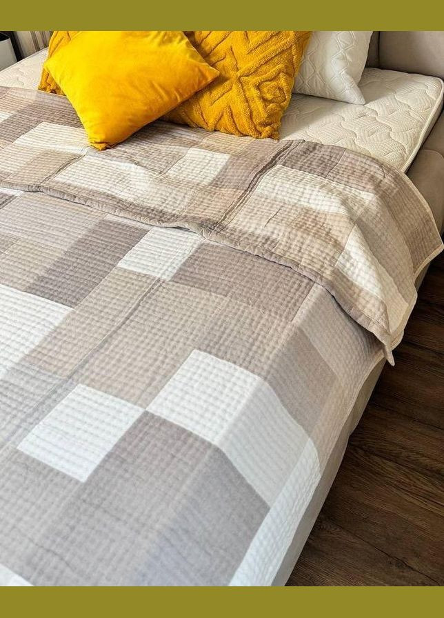 Покривало муслінове бавовна Євро 200х230 Бежевий (П4К-muslin25-005-03) No Brand (342097389)