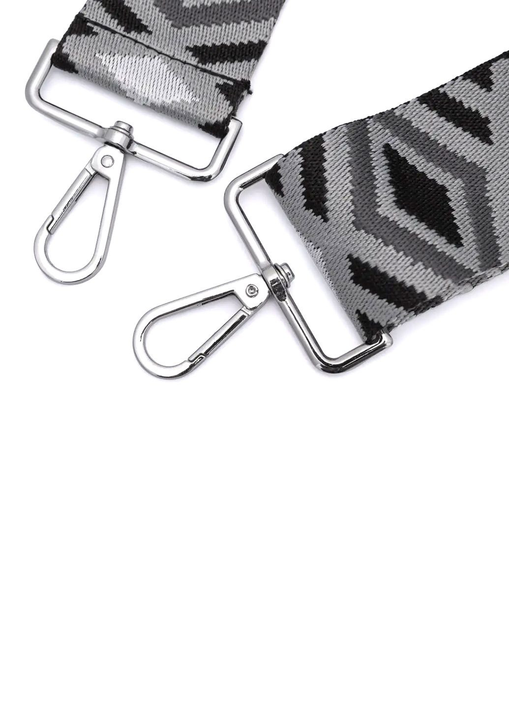Ремінь для сумки текстильний 50 мм SR-7060-14 silver з карабінами сірий HandyCover (282722944)
