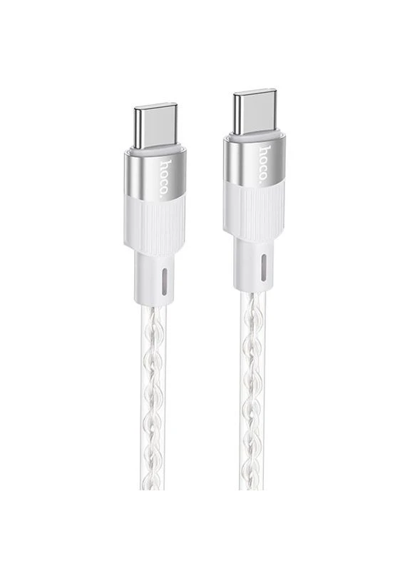 Дата кабель Hoco Type-C to Type-C 60W алюміній + TPE 120 см No Brand X99 Crystal Junction (402117525)