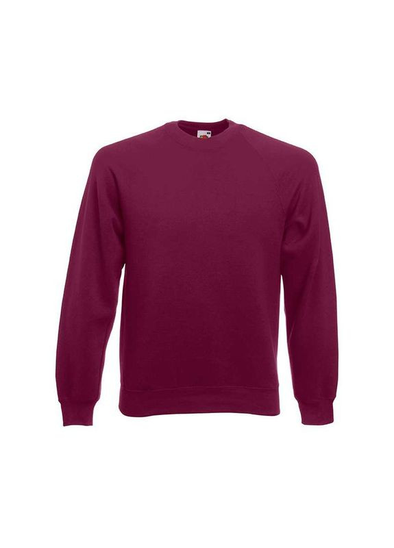 Свитшот мужской с начесом, реглан с начесом, батник мужской, кофта мужская с начесом бордо, Fruit of the Loom (368786761)