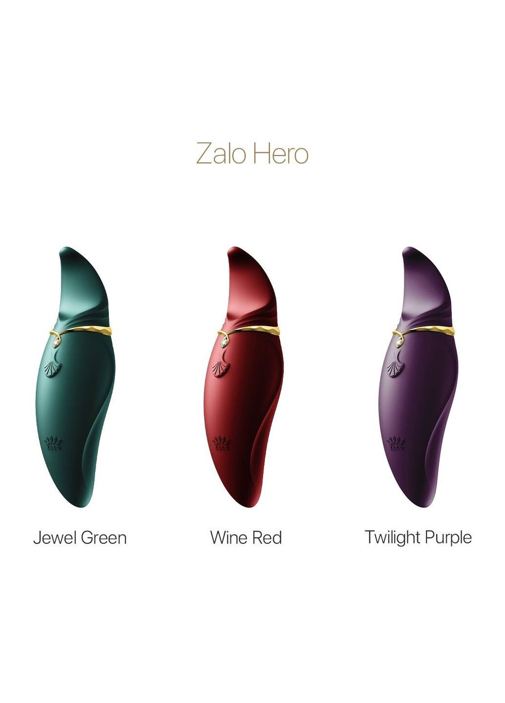 Вибратор 2в1 с язычком — Hero Twilight Purple, кристалл Swarovski Zalo (333332458)