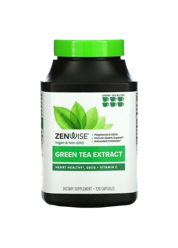 Зелений чай екстракт, Green Tea Extract,, 120 капсул Zenwise Health (394189095)