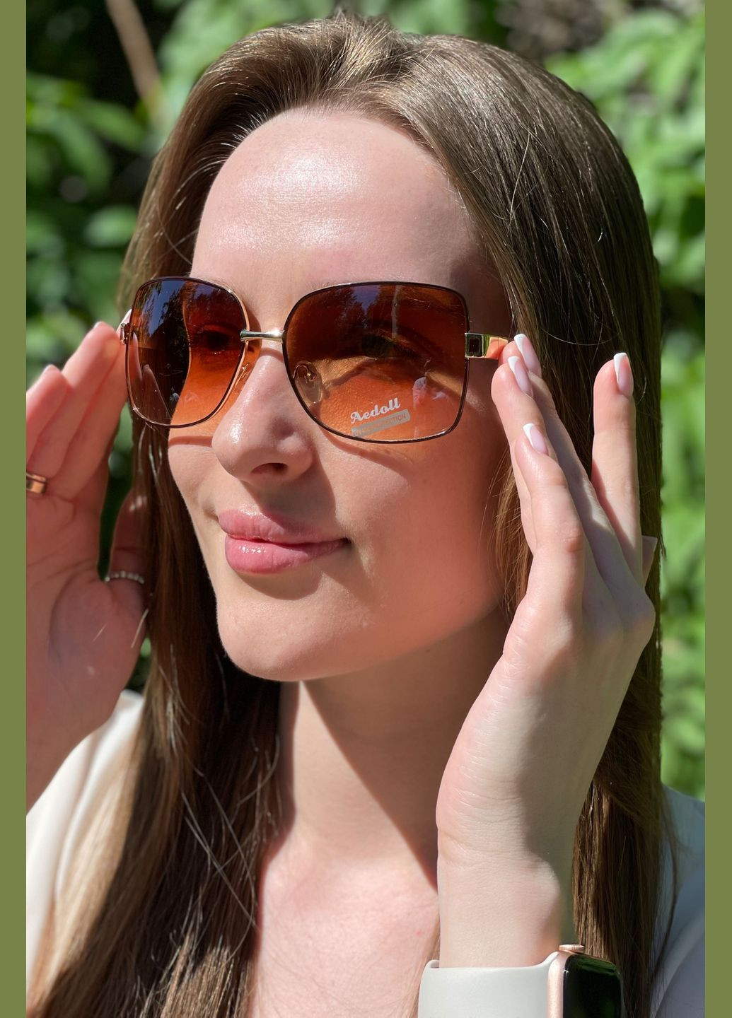 Очки женские коричневого цвета Let's Shop (299147337)