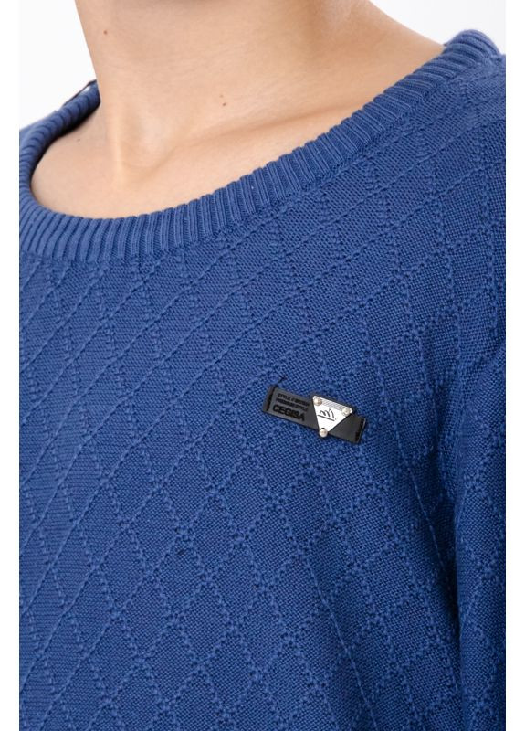 Синій зимовий підлітковий джемпер прямого крою для хлопчика (p-18496) Носи своє