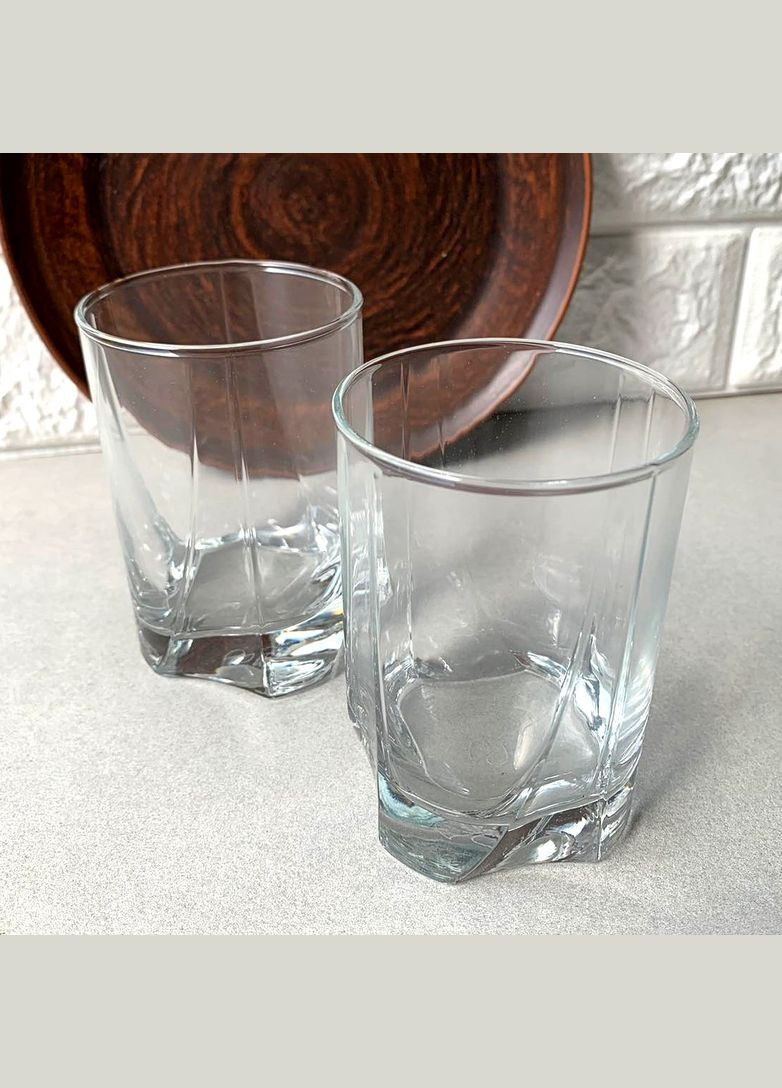 Набір прозорих середніх склянок Луна 255 мл 6 шт (42378) Pasabahce (303138251)