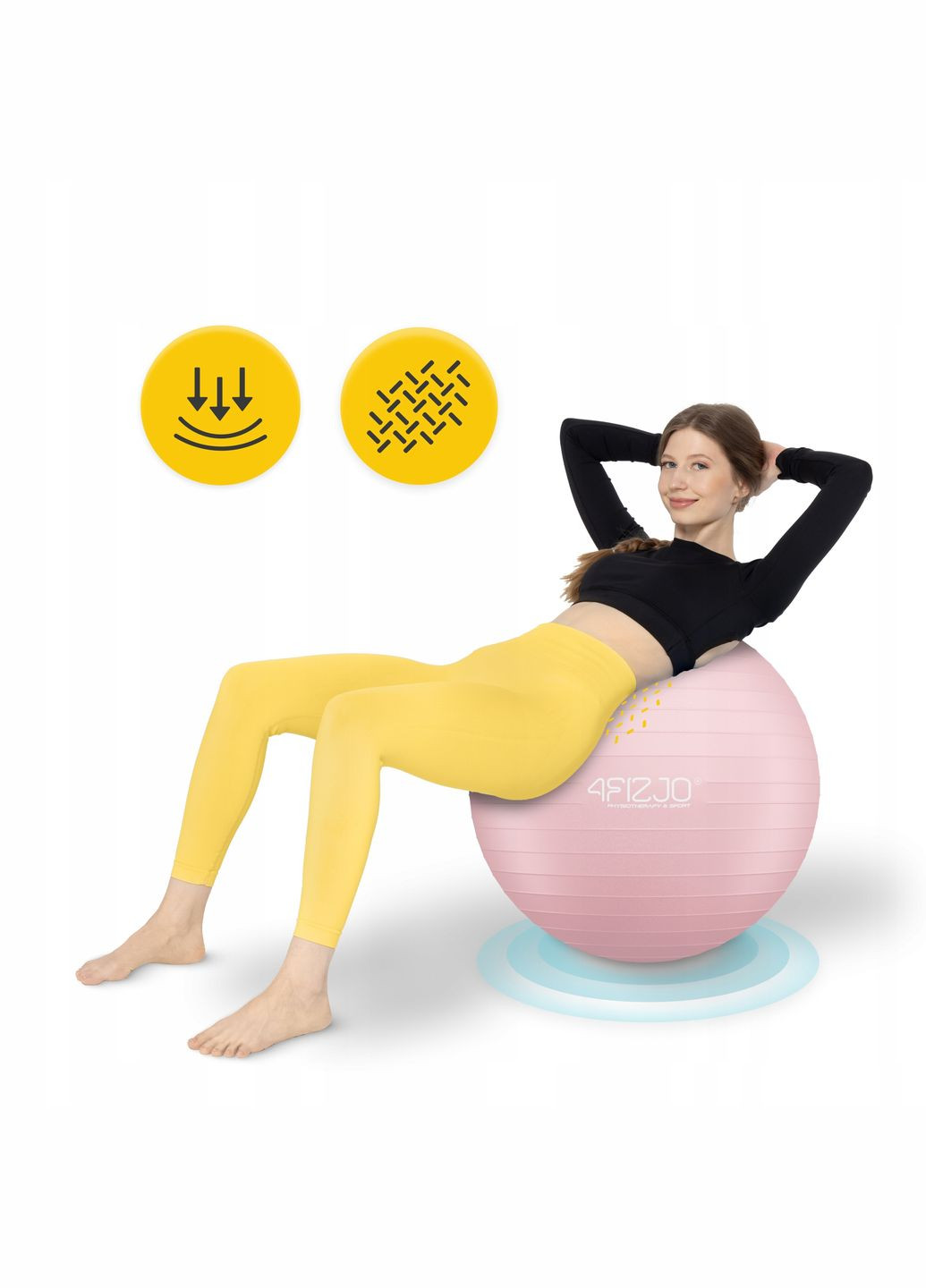 Мяч для фитнеса (фитбол) 85 см Anti-Burst P-5907739317421 Pink 4FIZJO (347317462)