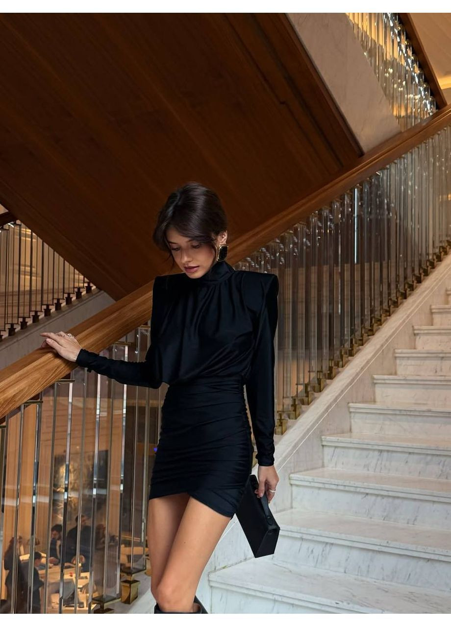 Черное праздничный, коктейльное, вечернее, кэжуал женское платье мини силуэтная Asi.Store.ua