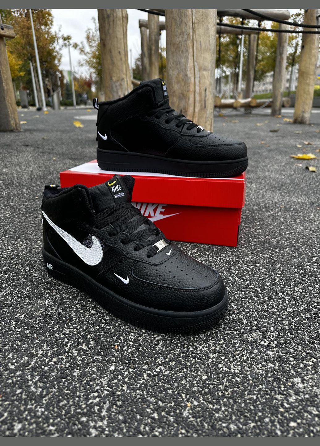 Чорні Зимовий стильні кросівки з хутром No Brand