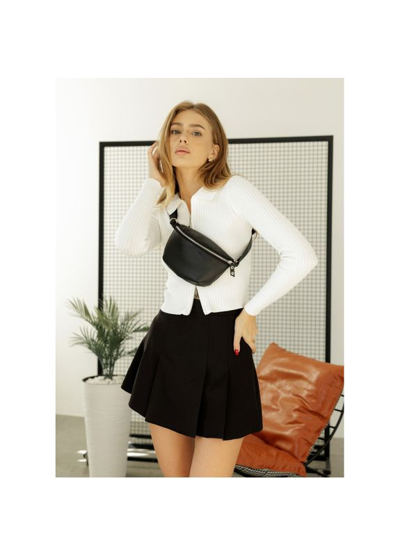 Женская сумка на пояс бананка Polo black Sambag (322870548)