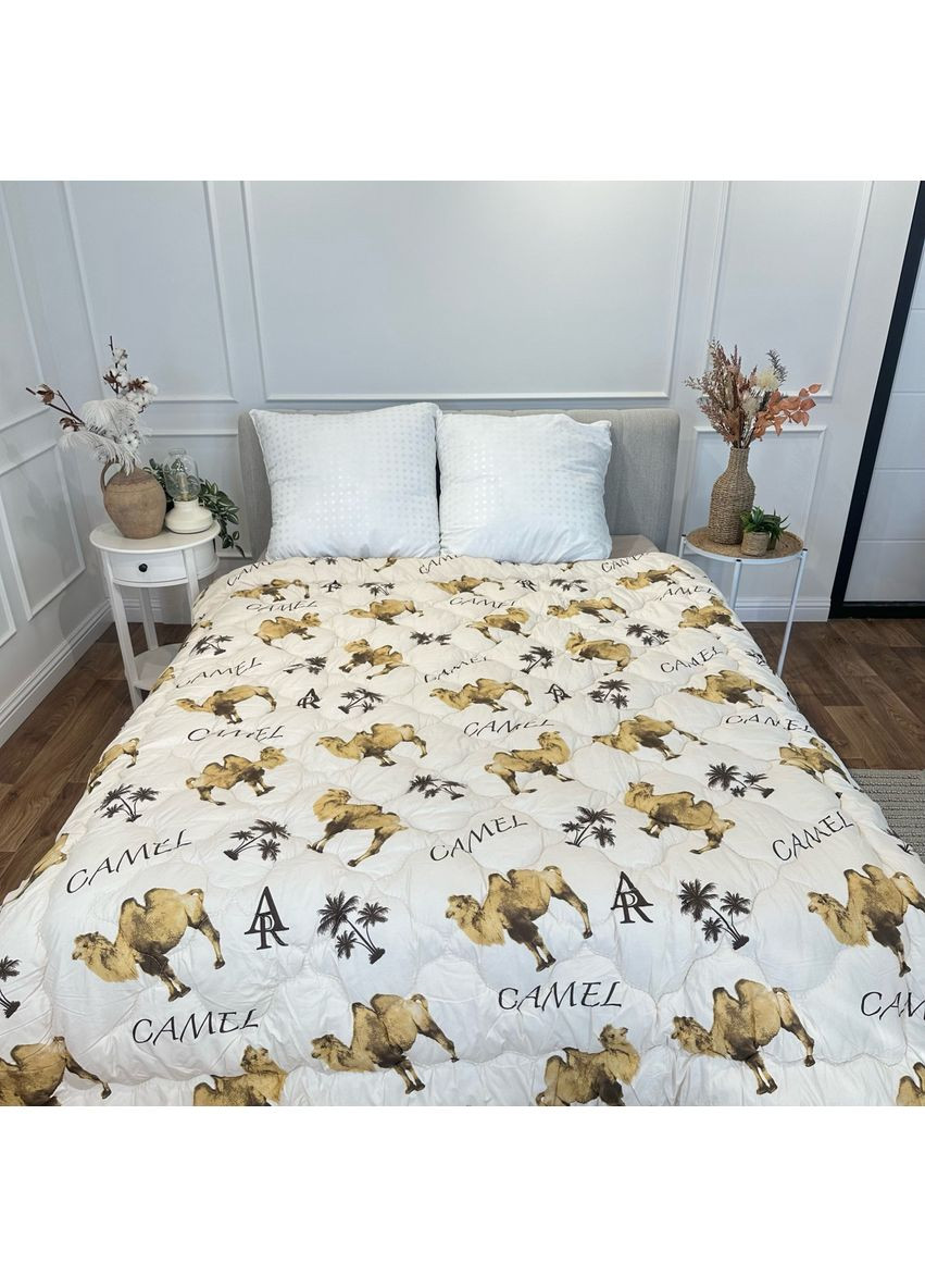 Ковдра полуторна відкрита двостороння з вовни Camell Wool 21436 150х210 см бежева Arda (365964947)