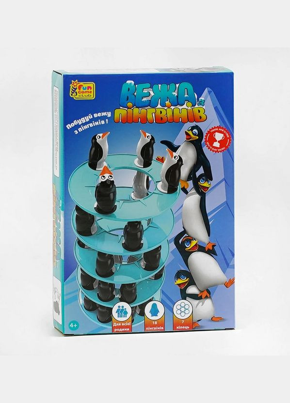 Настольная игра "Башня пингвинов" 86682 4 Club, в коробке Fun Game (293056948)