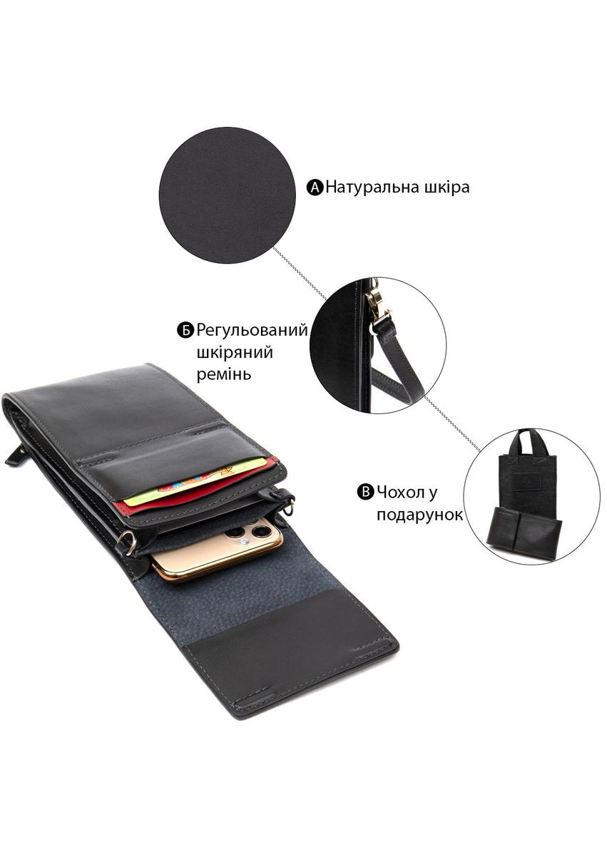 Мужская кожаная сумка-кошелек 11440 Grande Pelle (366881237)