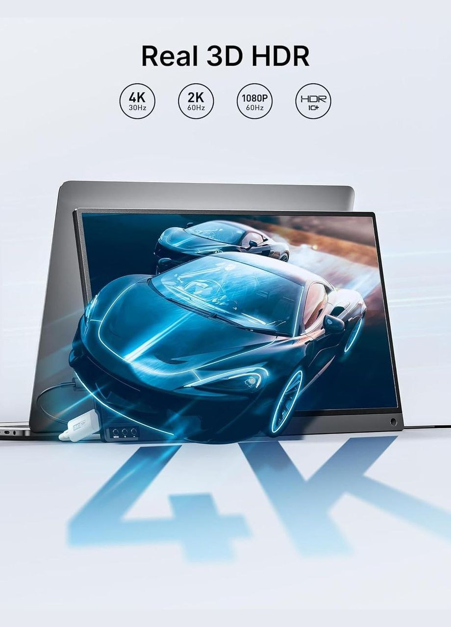 Кабель Type-C to mini HDMI Right Angle 4K@30Hz/2K@60Hz/1080P (Short Side Toward Screen) 0.9м білий Jsaux (308849312)