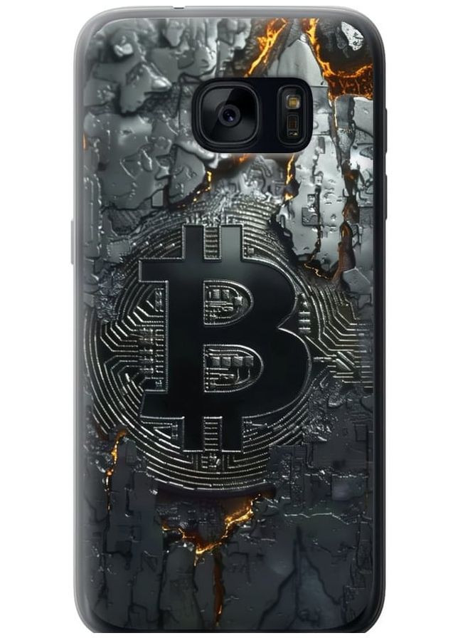 2D пластиковий чохол 'Розпечений біткойн' для Endorphone Samsung Galaxy S7 G930F (289717063)