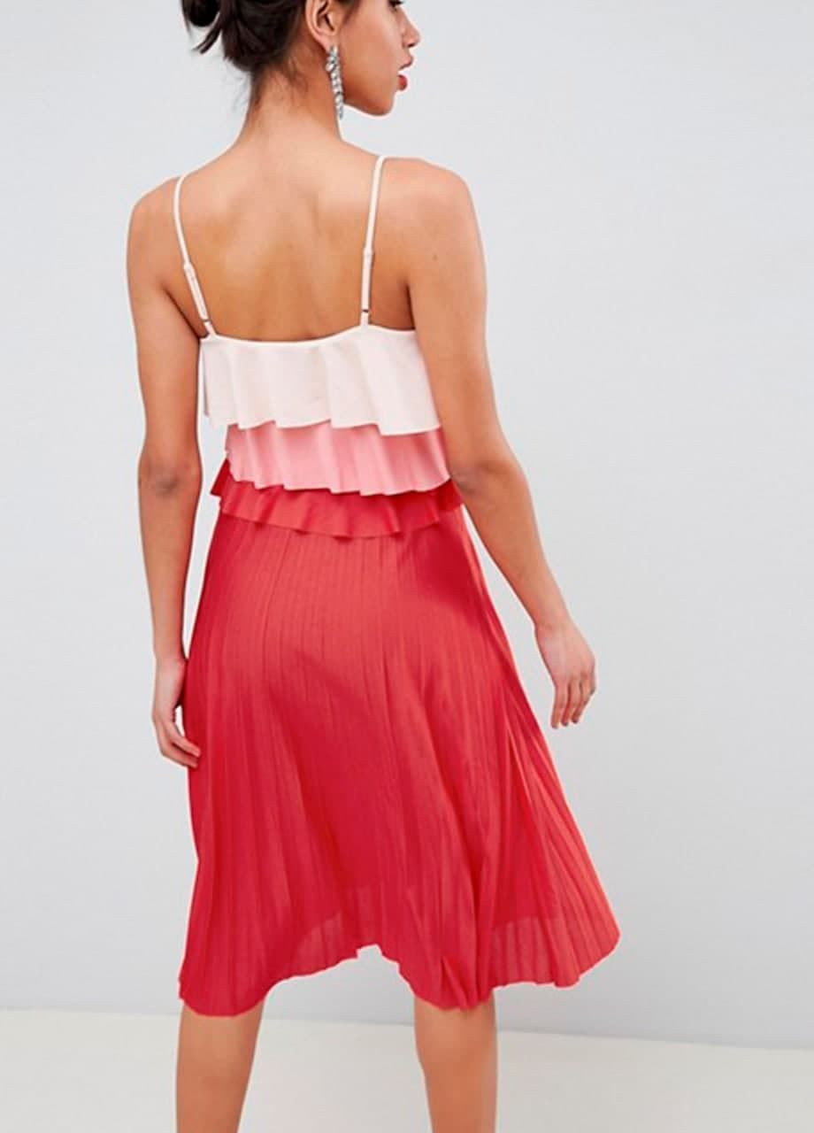 Червона повсякденний cукня Asos однотонна