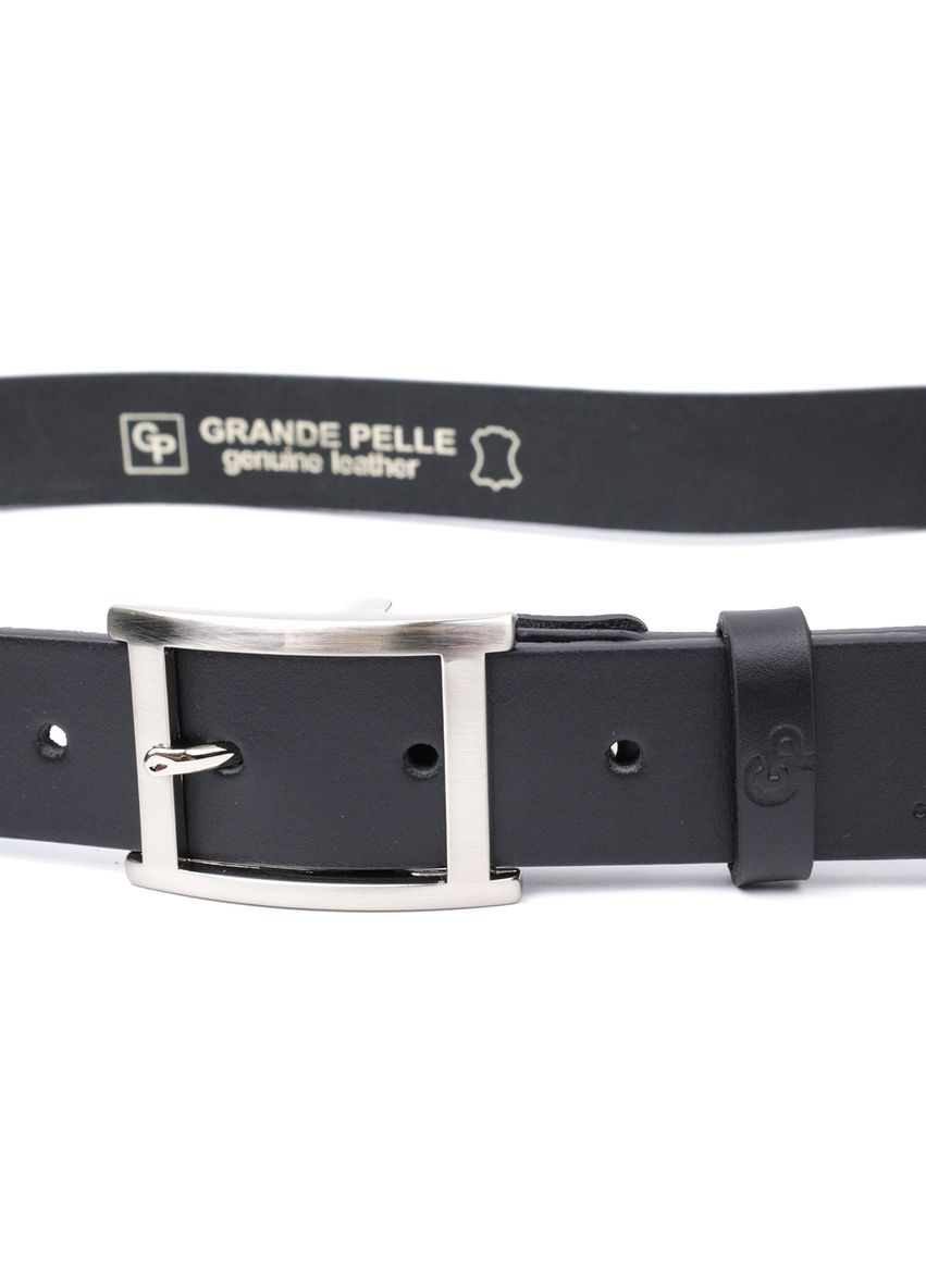 Качественный пояс под брюки для мужчин из натуральной кожи 11689 Черный Grande Pelle (337353316)