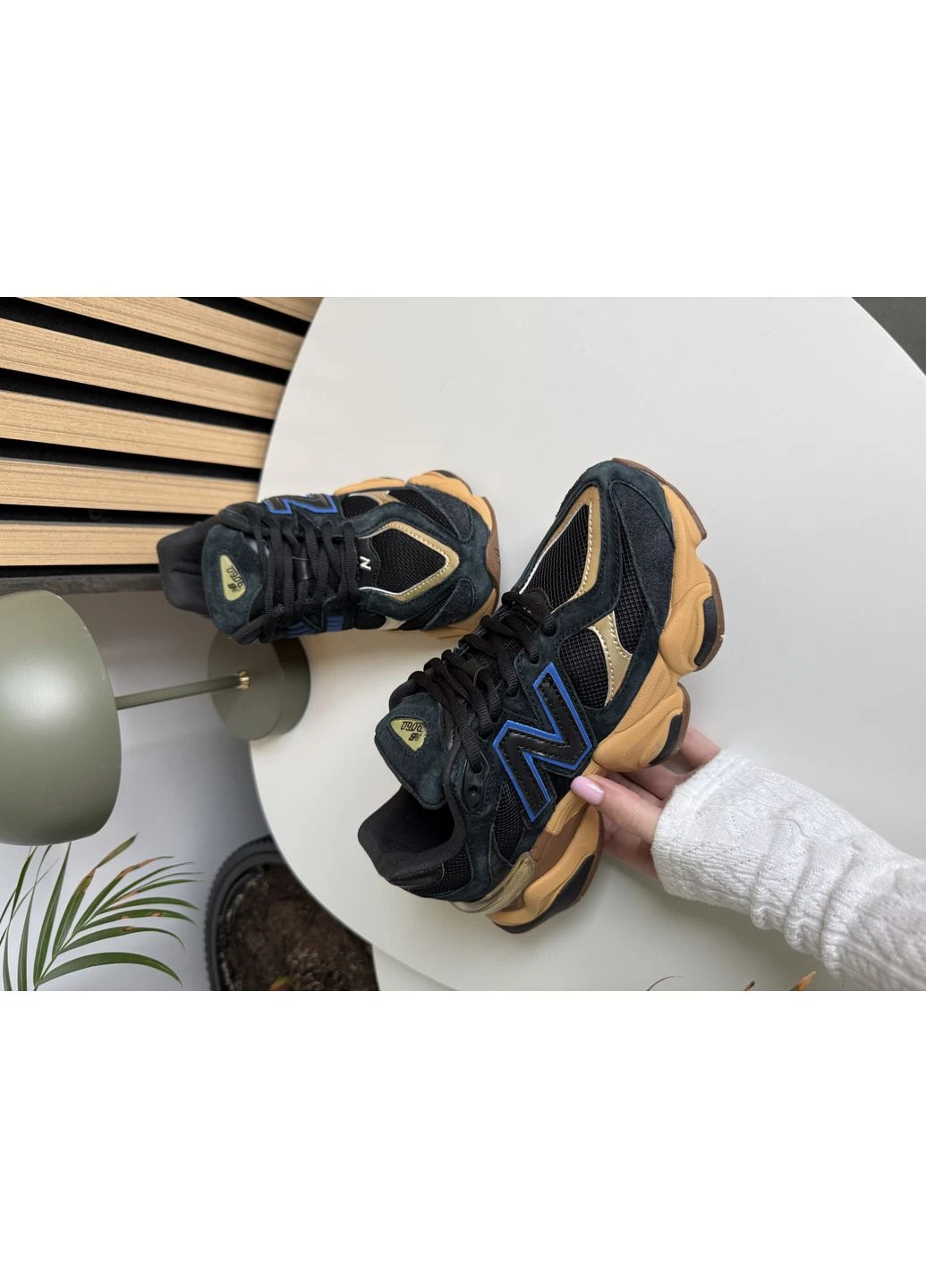 Кроссовки женские New Balance 9060 Black Royal Gum| Нью Беланс 9060 черные No Brand чёрные демисезоны (391919258)