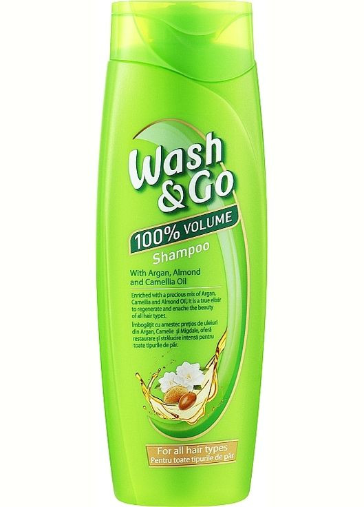 Шампунь з олією аргани, мигдалю та ромашки для всіх типів волосся - 360ml (1102779-186722) Wash&Go (368740695)