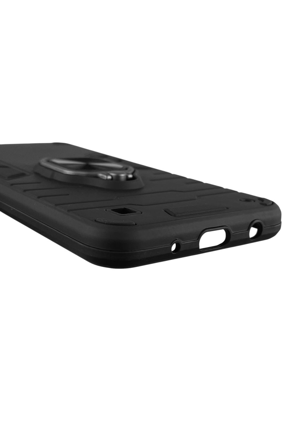 Чехол для телефона Galaxy A10 (SM-A105F) бронированный с кольцом-держателем на самсунг а10 чёрный Samsung (366230820)
