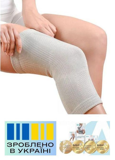 Бандаж коленного сустава . 3/38-42см. Эластичный. Бандаж колена. Ортез колена Наколенник ортопедический Alkom 3022 (367722471)
