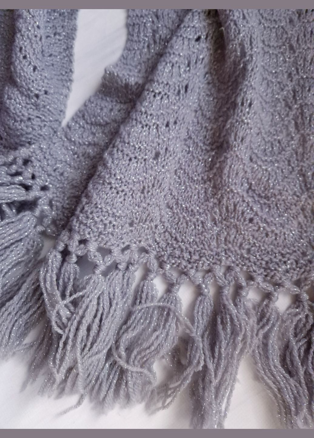 Шарф женский ажурная вязка весна-осень 214х43 см No Brand (323137155)