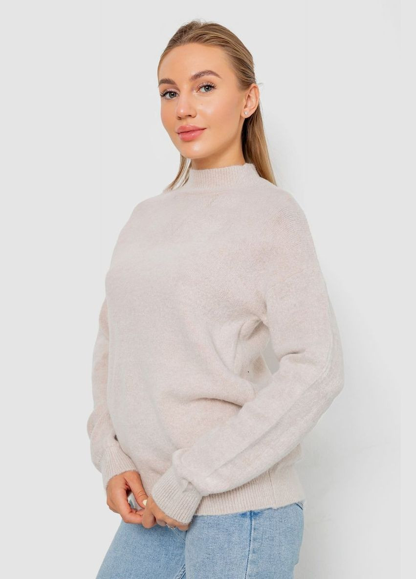 Светло-бежевый зимний свитер женский шерстяной Ager 244R0390