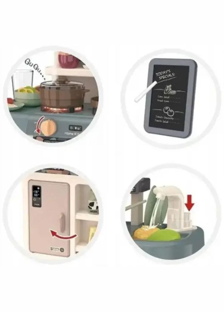 Кухня игровая с водой паром светом звуками 42 предмета Кремова (889222) Limo Toy (301422311)