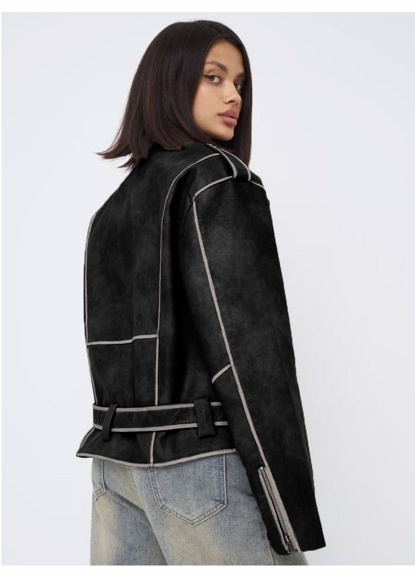 Черная куртка косуха 2498 черная You Best