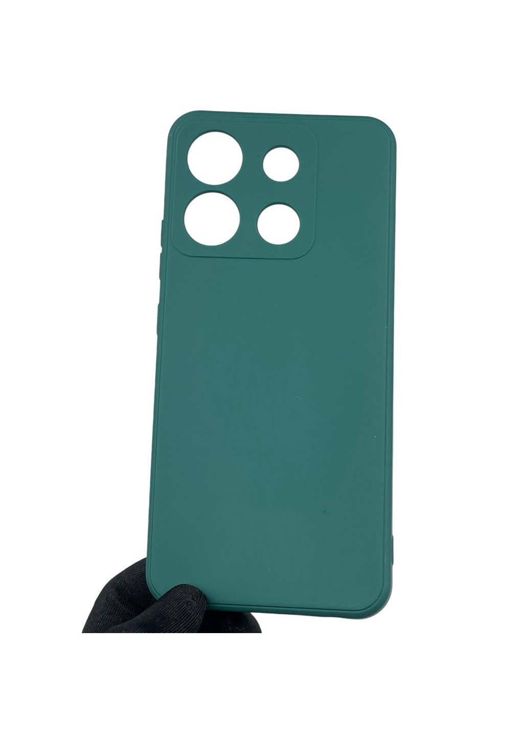 Чехол для Smart 7 HD с квадратными гранями с защитой камеры на инфиникс смарт 7 зелёный Infinix (366389648)