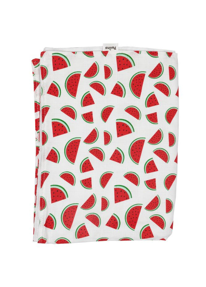 Плед Арбузик, муслиновый двойной, 110х75 см, белый с красным () Twins 1410-110/75-12W (360900051)