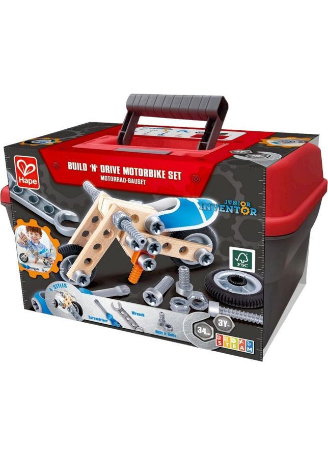 Конструктор Мотоцикл 34 детали () Hape E3037 (366578470)