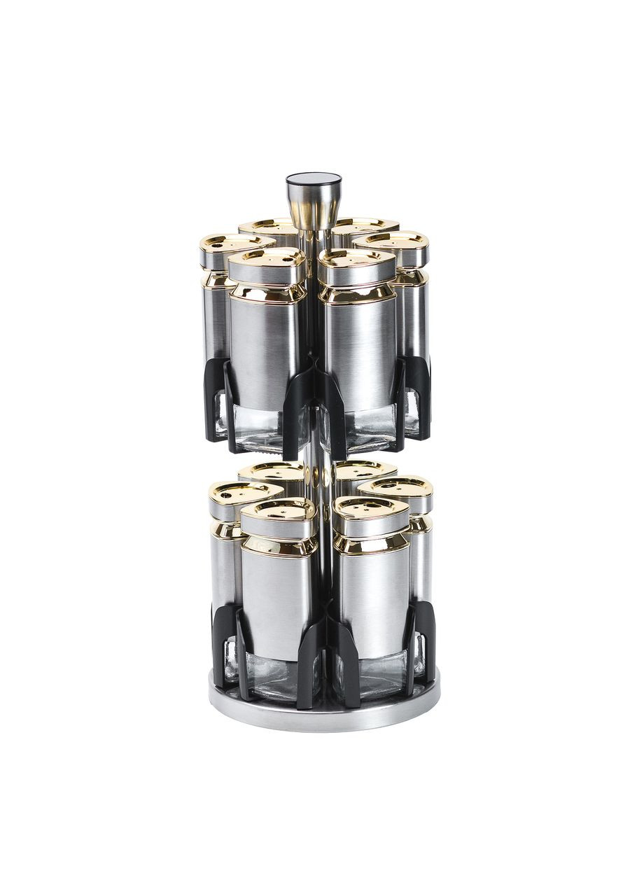 Набор баночек для специй 12 шт стеклянные на подставке для кухни для хранения приправ и трав ProDobro (364192239)