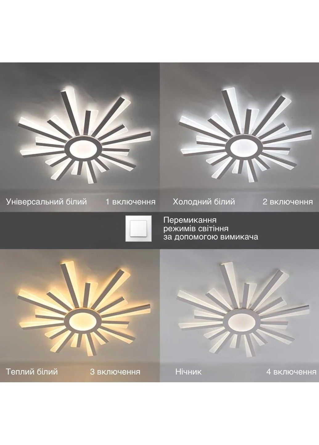 Керована світлодіодна люстра TERESA 100W-R-APP-680х50-WHITE-220-IP20 ESLLSE (301020789)