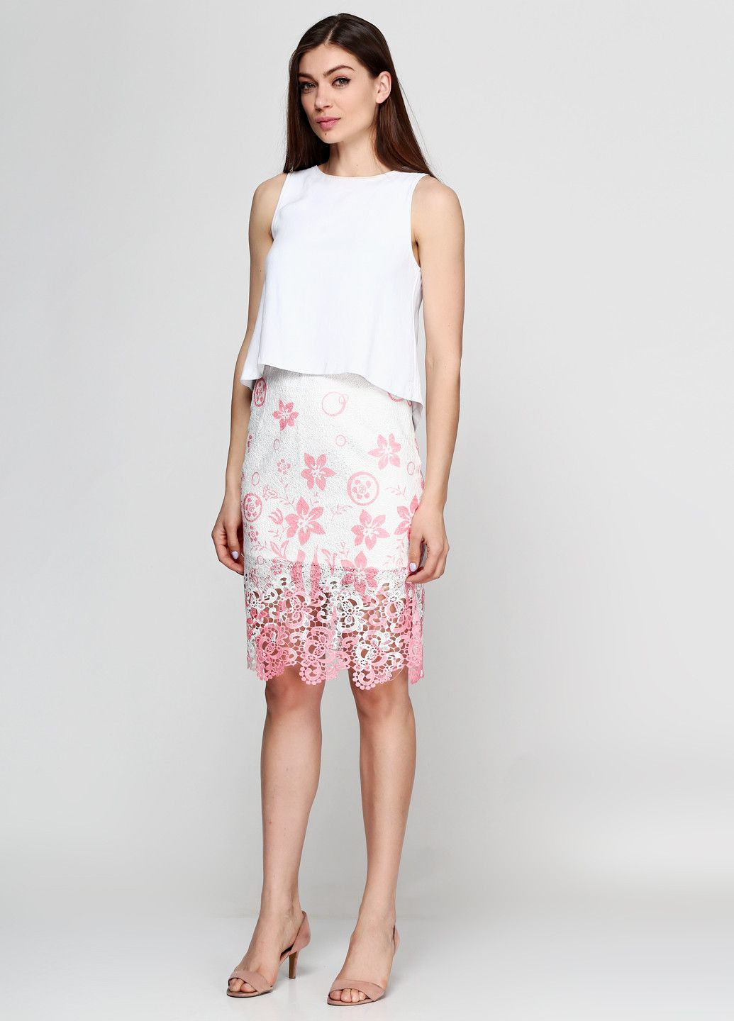 Розовая повседневная юбка желтый Axel