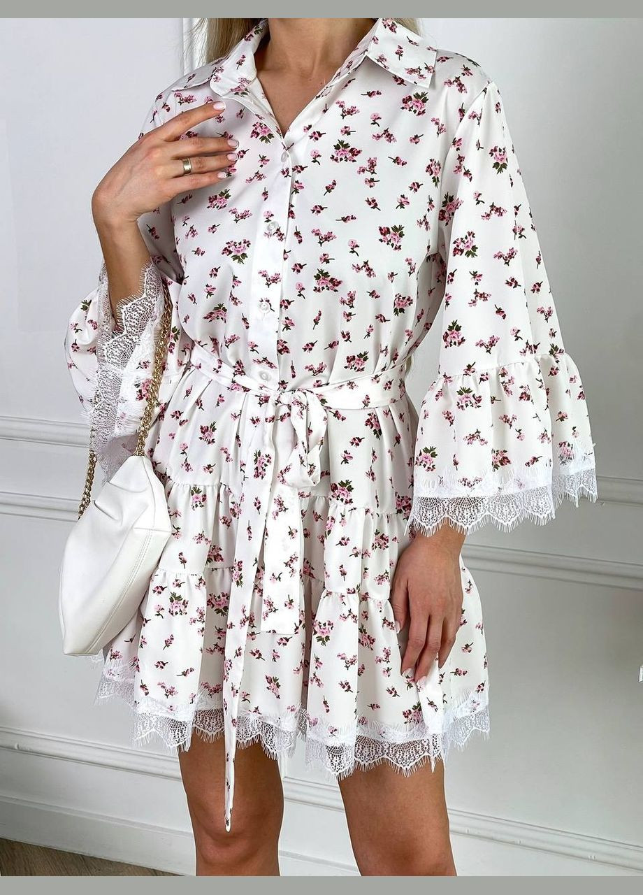 Білий сукня Garna з квітковим принтом