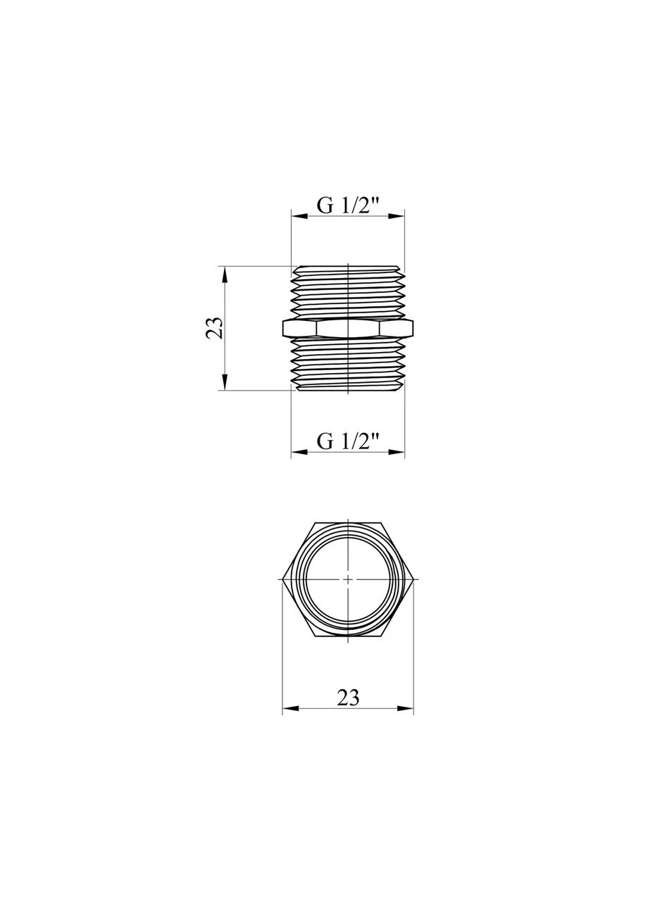 Ниппель 1/2" НН никелированный KR-3113 Karro (323467842)