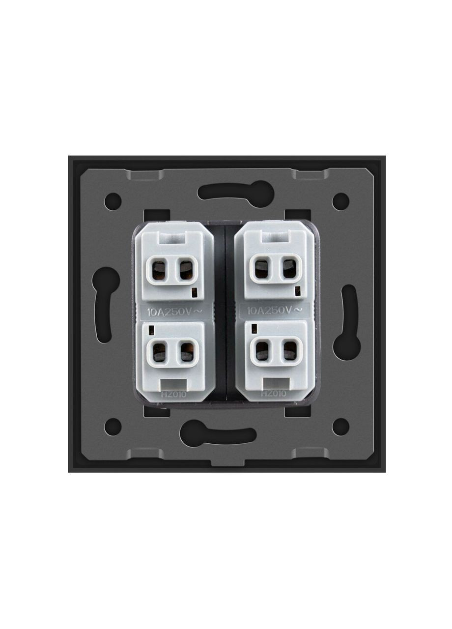 Подвійна універсальна розетка 2 стандарта в 1 чорний (VL-C7C2A-12) Livolo (370970350)