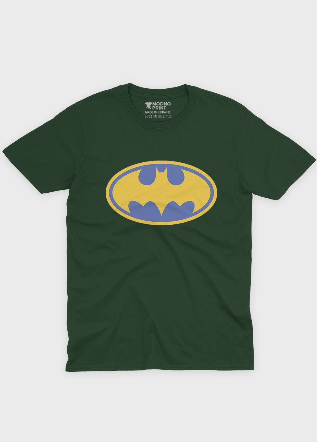 Темно-зелена чоловіча футболка з патріотичним принтом (ts001-3-bog-005-1-061) Modno