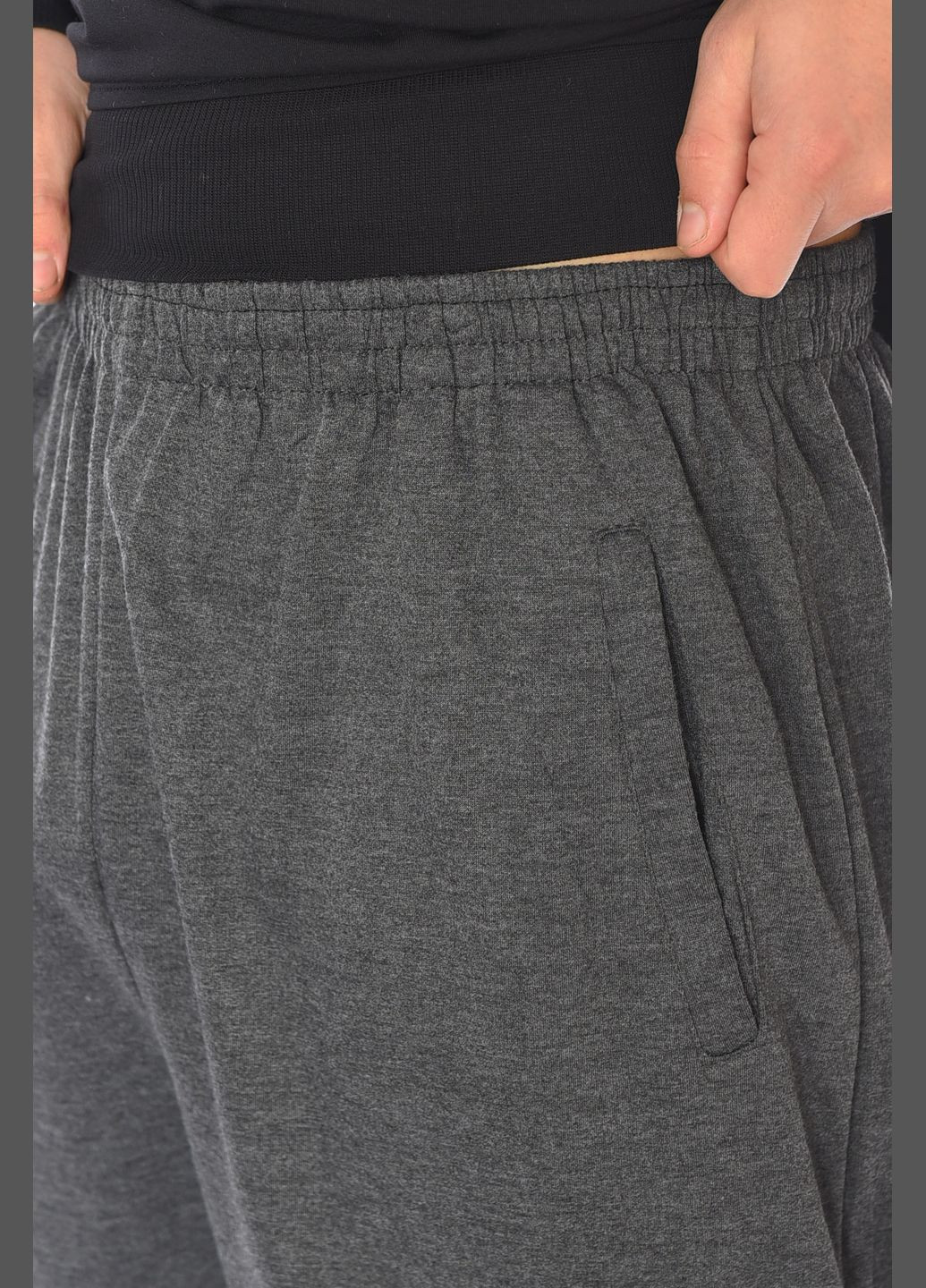 Темно-серые спортивные демисезонные зауженные брюки Let's Shop