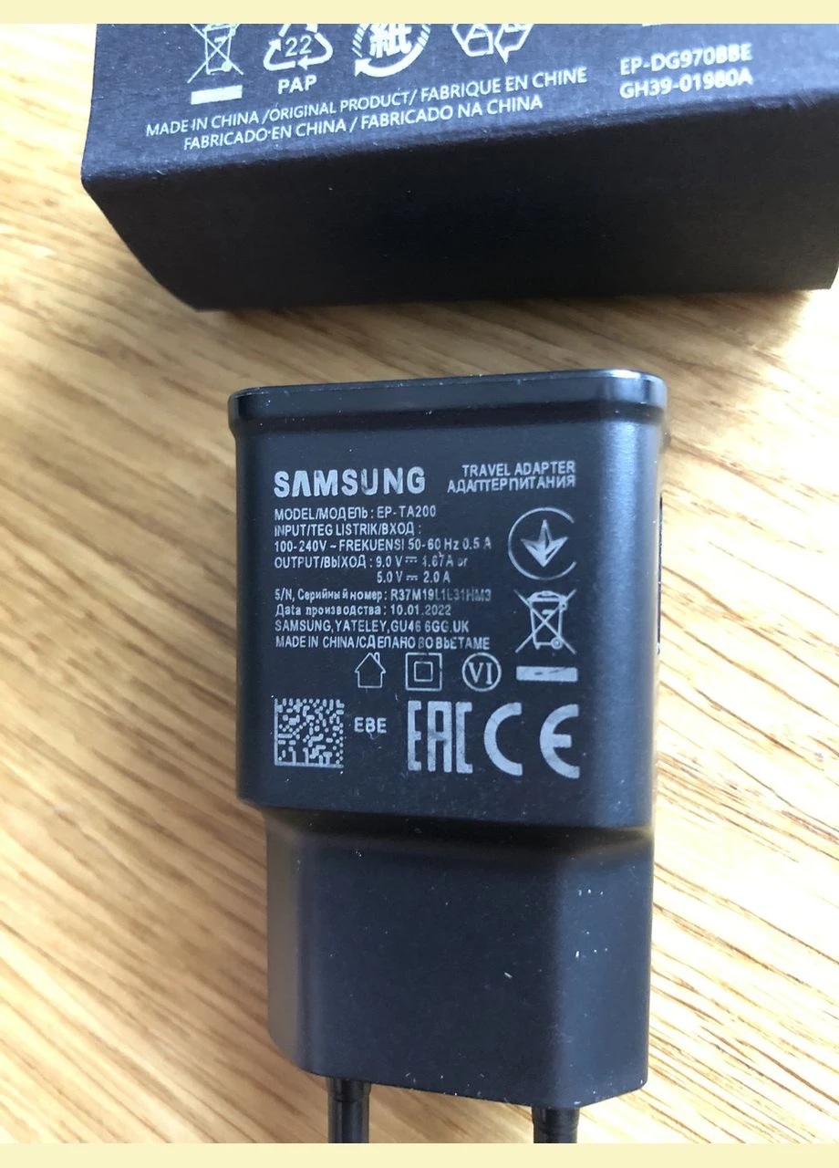 Зарядний пристрій для Fast Charging Type-C Galaxy s10 S10+, A10, A30, A40, A50 s9 s9+ s8 s8+ Note 8 9 08 Samsung (346483633)