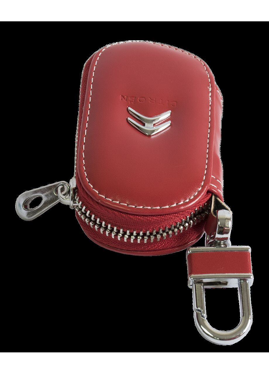 Ключница, кожаная автоключница с логотипом СИТРОЭН (красная 17015) Citroen (360949174)
