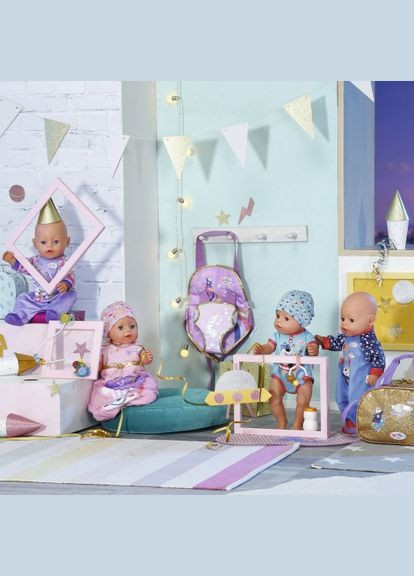 Одяг для ляльки серії "День Народження" СВЯТКОВИЙ КОМБІНЕЗОН (на 43 cm, синій) BABY born (315427154)