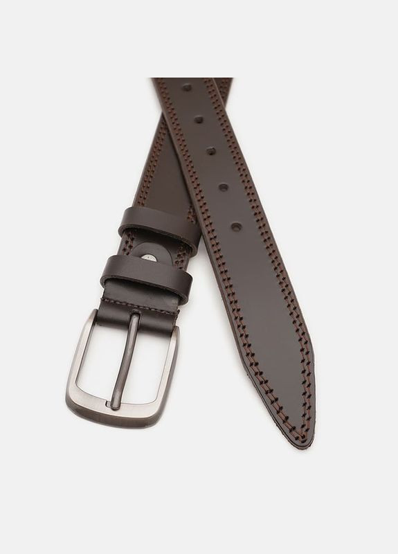 Чоловічий ремінь шкіряний V1115FX04 Коричневий Borsa Leather (302972722)